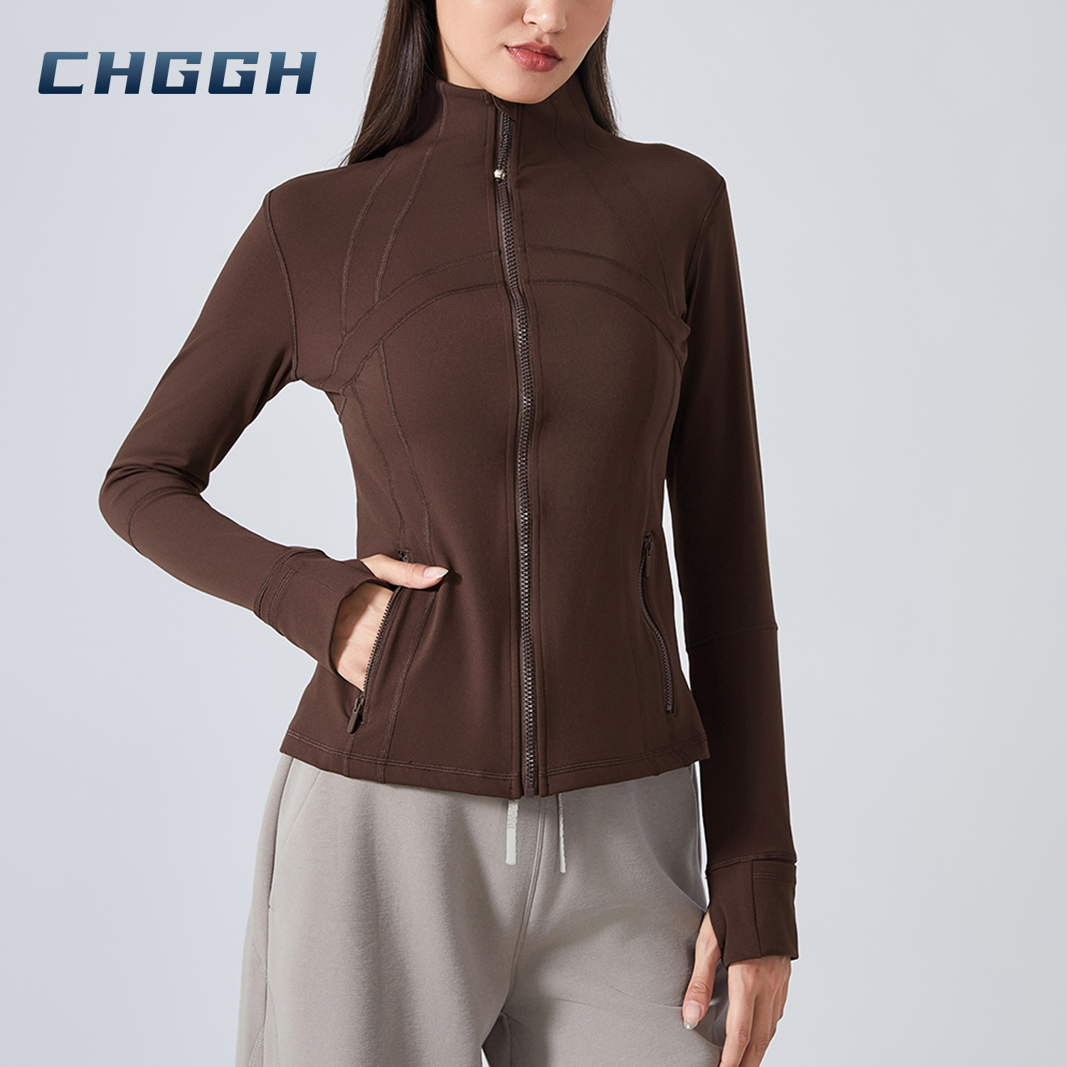 Stand Collar Thumb Holes