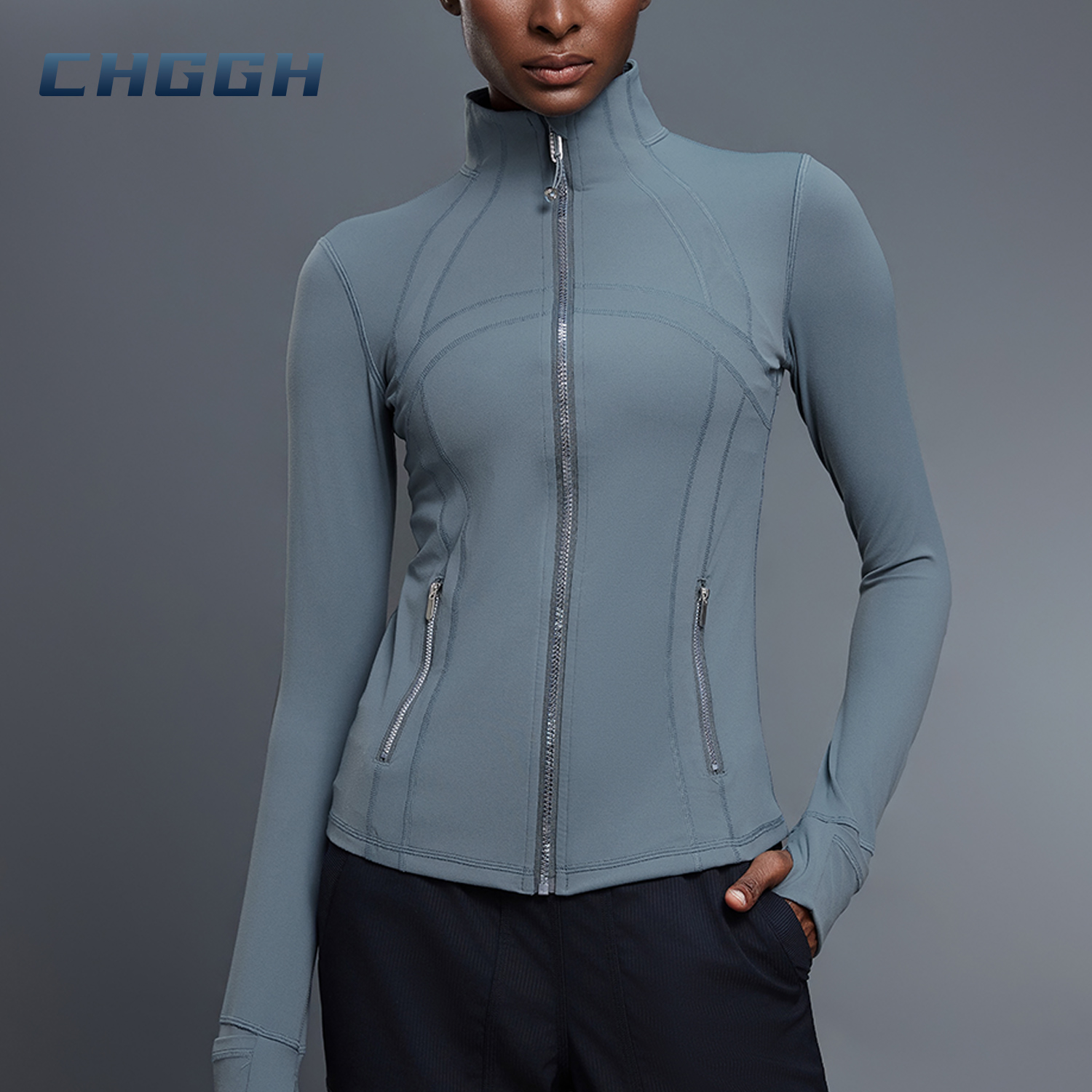 Stand Collar Thumb Holes