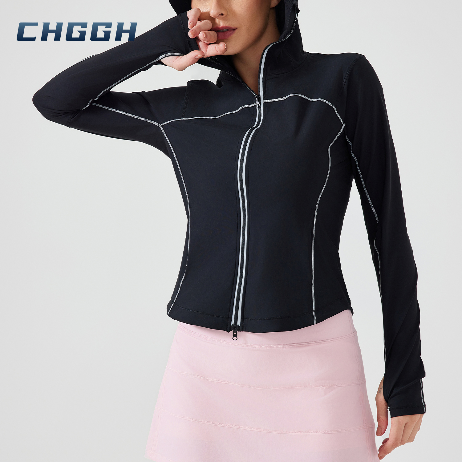 Stand Collar Thumb Holes