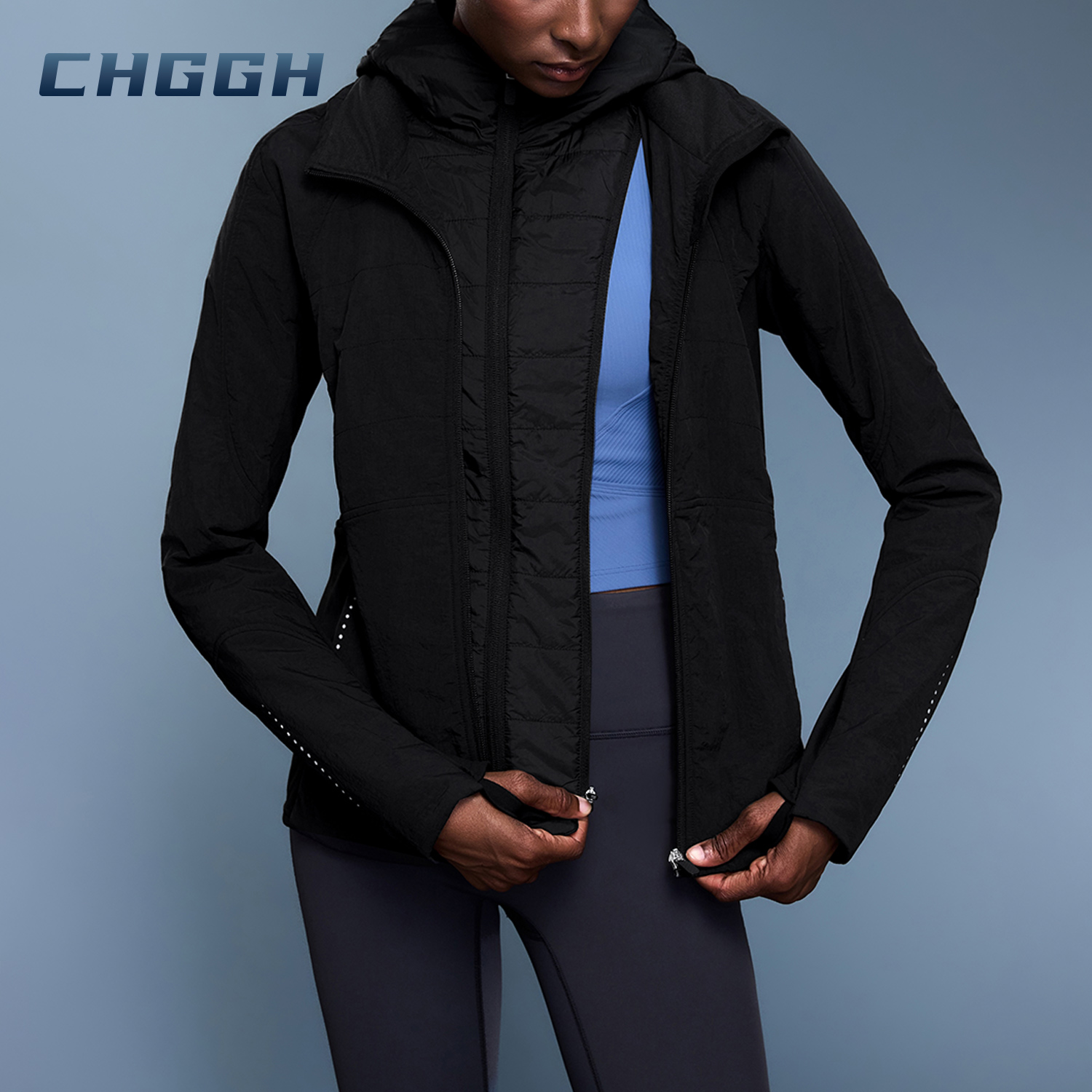 Stand Collar Thumb Holes