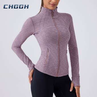 Slim Fit Zip Up Fitness Top for Running & Cycling