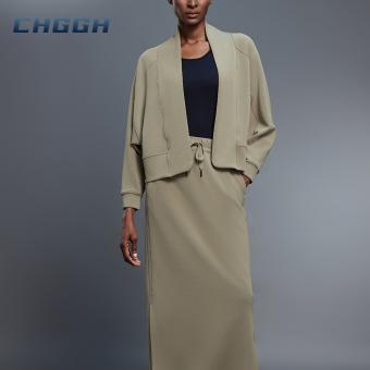 Fashionable Long Sleeve Shawl Top for Sports and Daily Wear