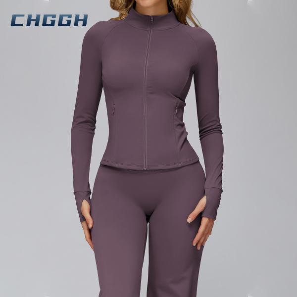 Slim Fit Long Sleeve Running Top with Pockets