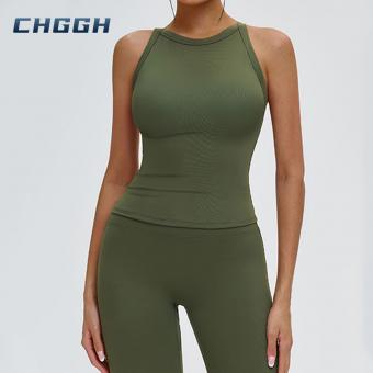 Cross Cutout Back Yoga Tank - Shock-Absorbing Sports Top For Running & Gym