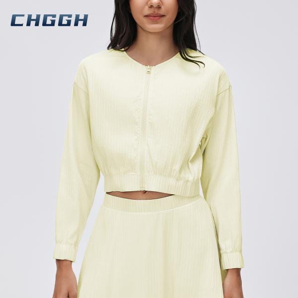 zip front long sleeve jacket