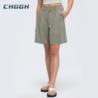 high-waist tailored shorts