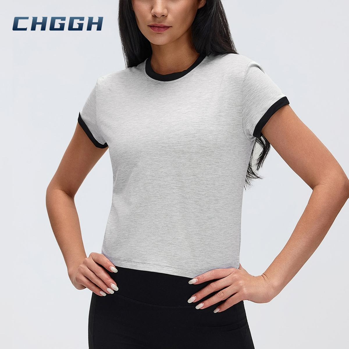 Shoulder Fit Short Sleeve Yoga Top