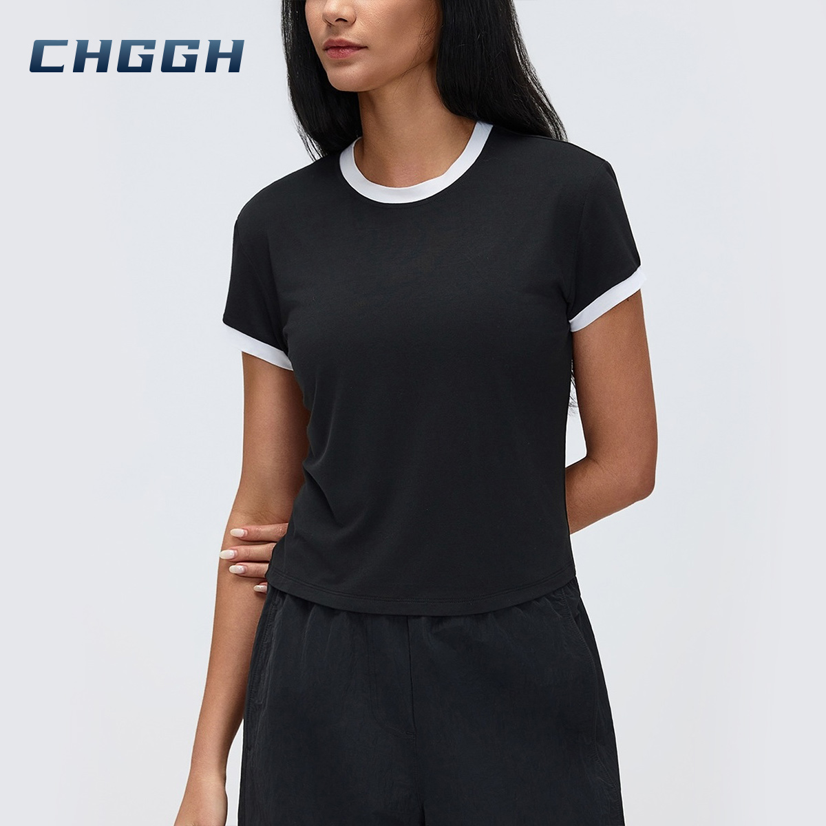 Shoulder Fit Short Sleeve Yoga Top