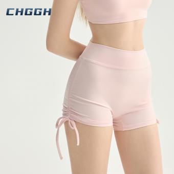 Ruched yoga shorts