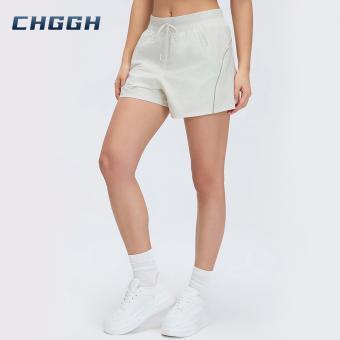 High-waisted running shorts