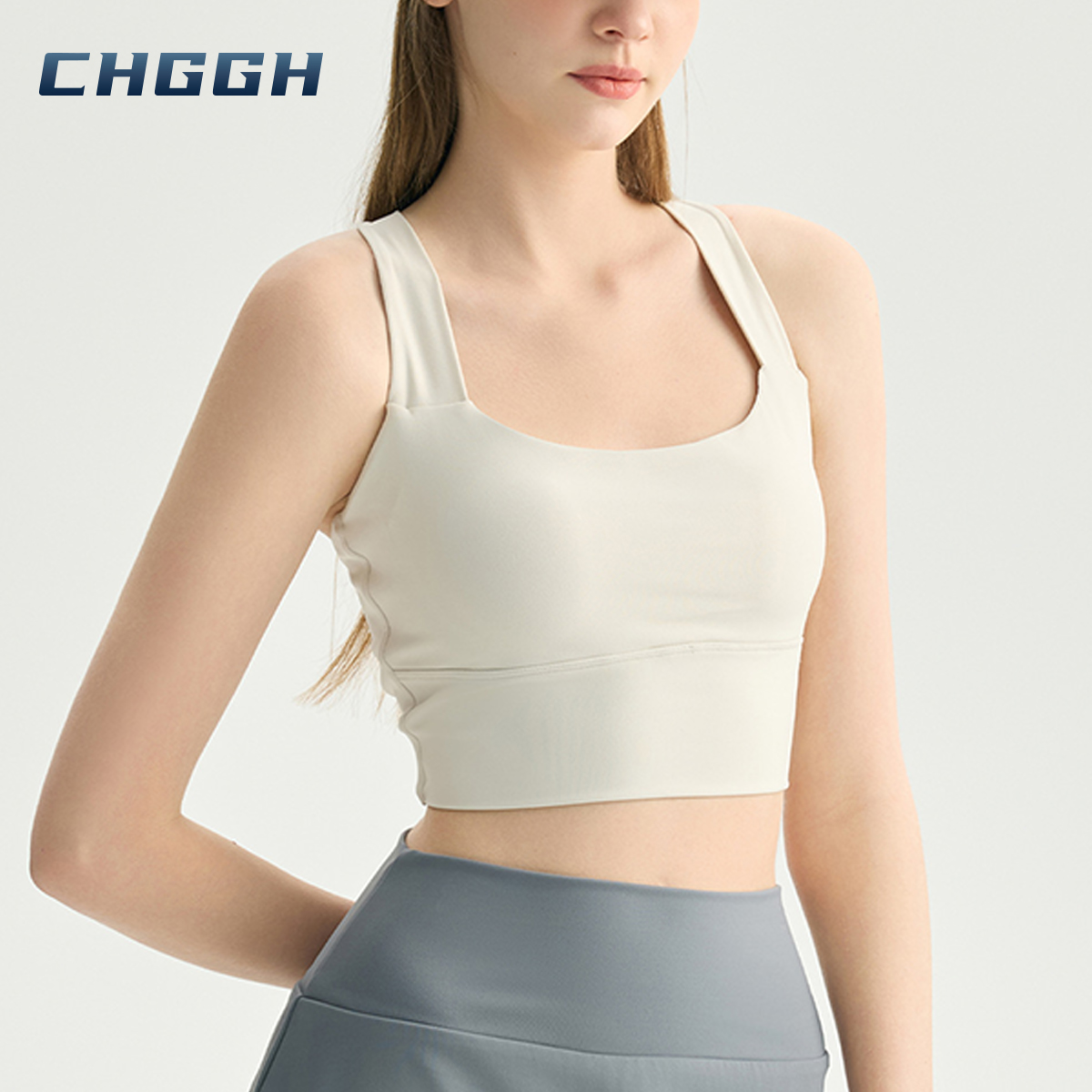 Twisted back sports bra