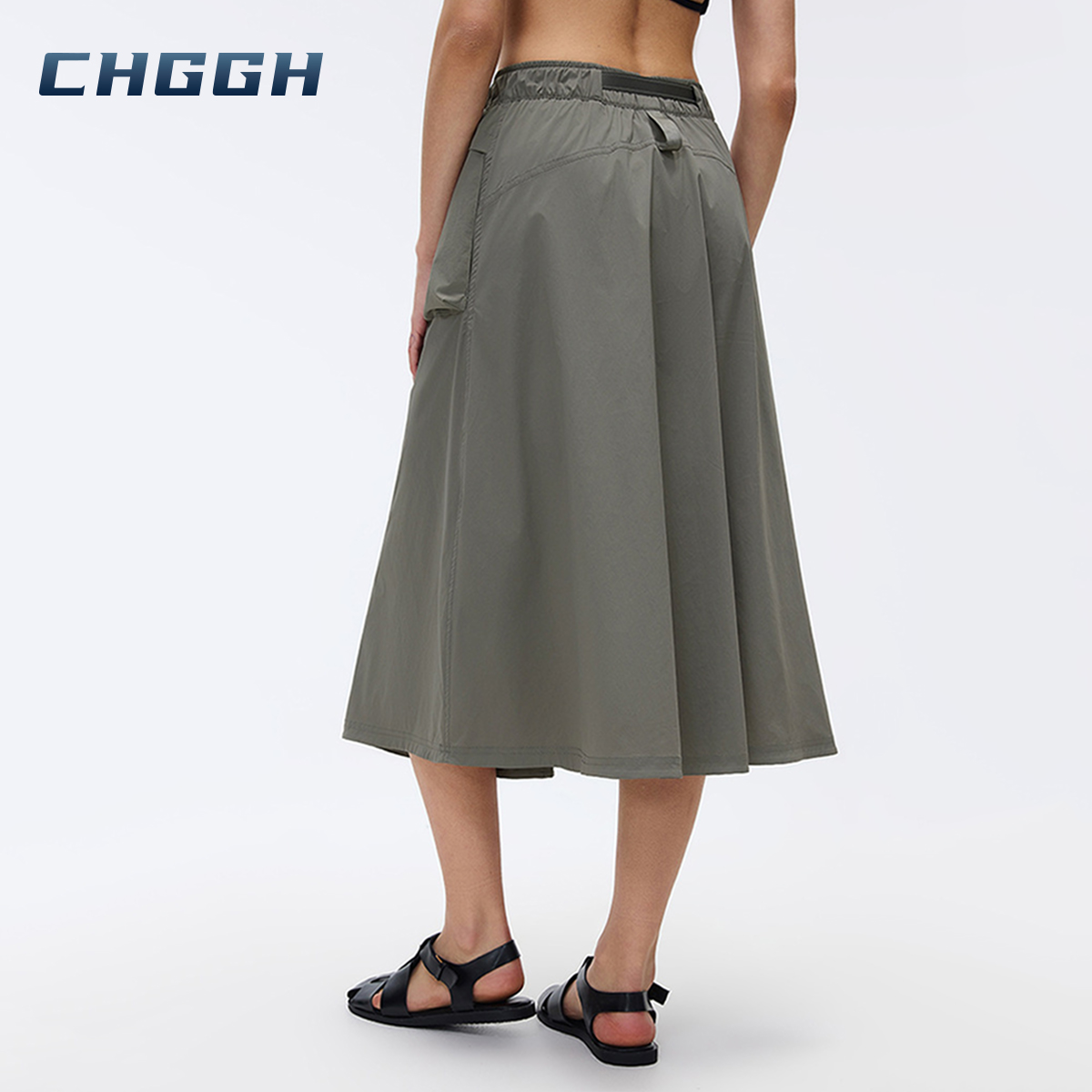 Women's cargo midi skirt