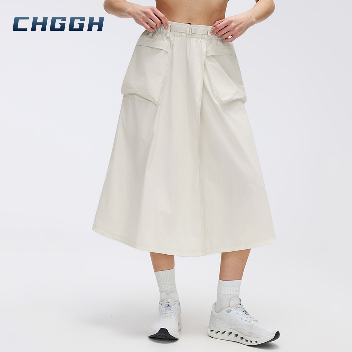 Women's cargo midi skirt