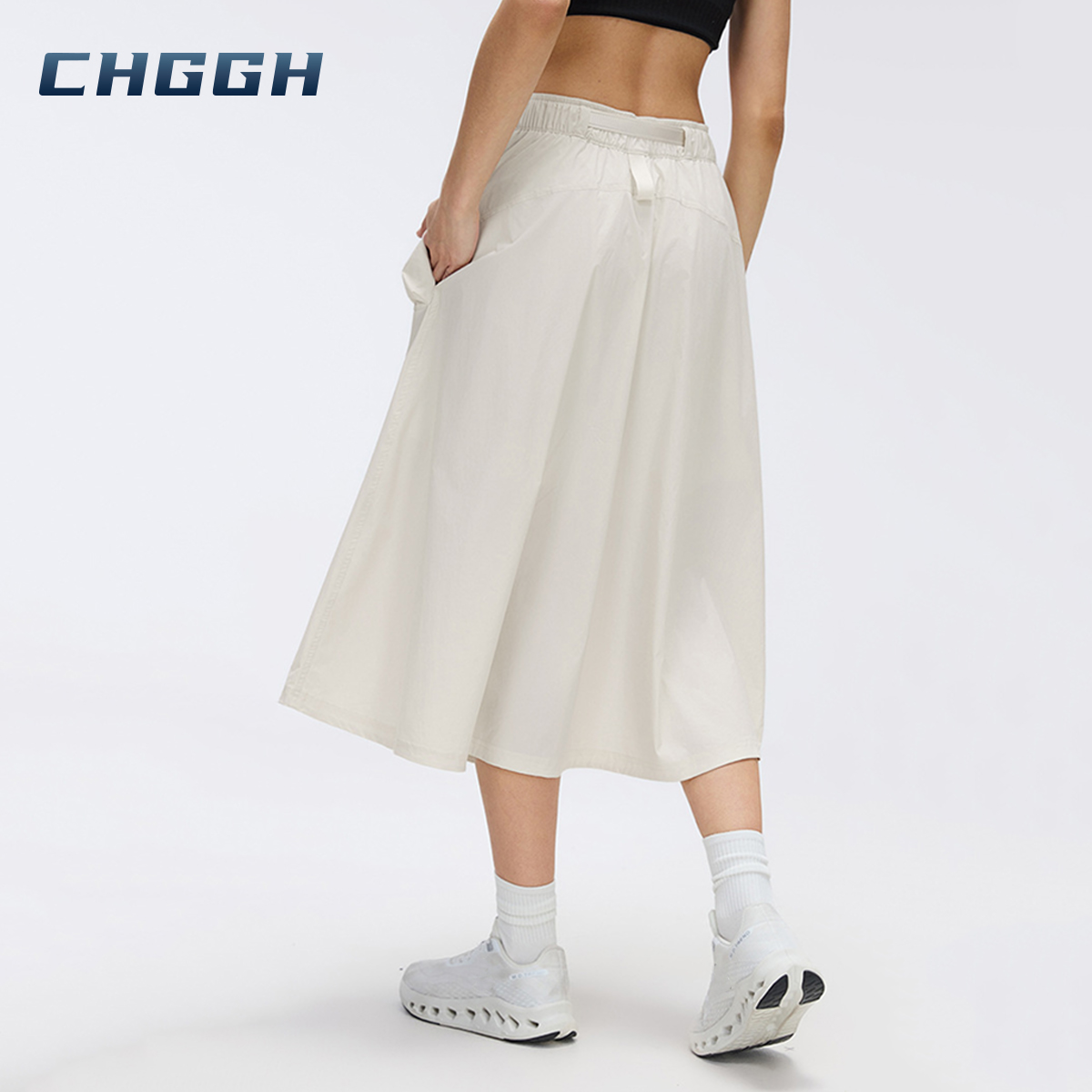 Women's cargo midi skirt