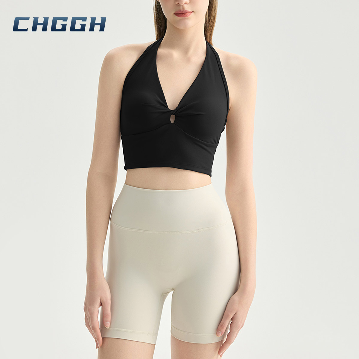 Halter neck sports bra