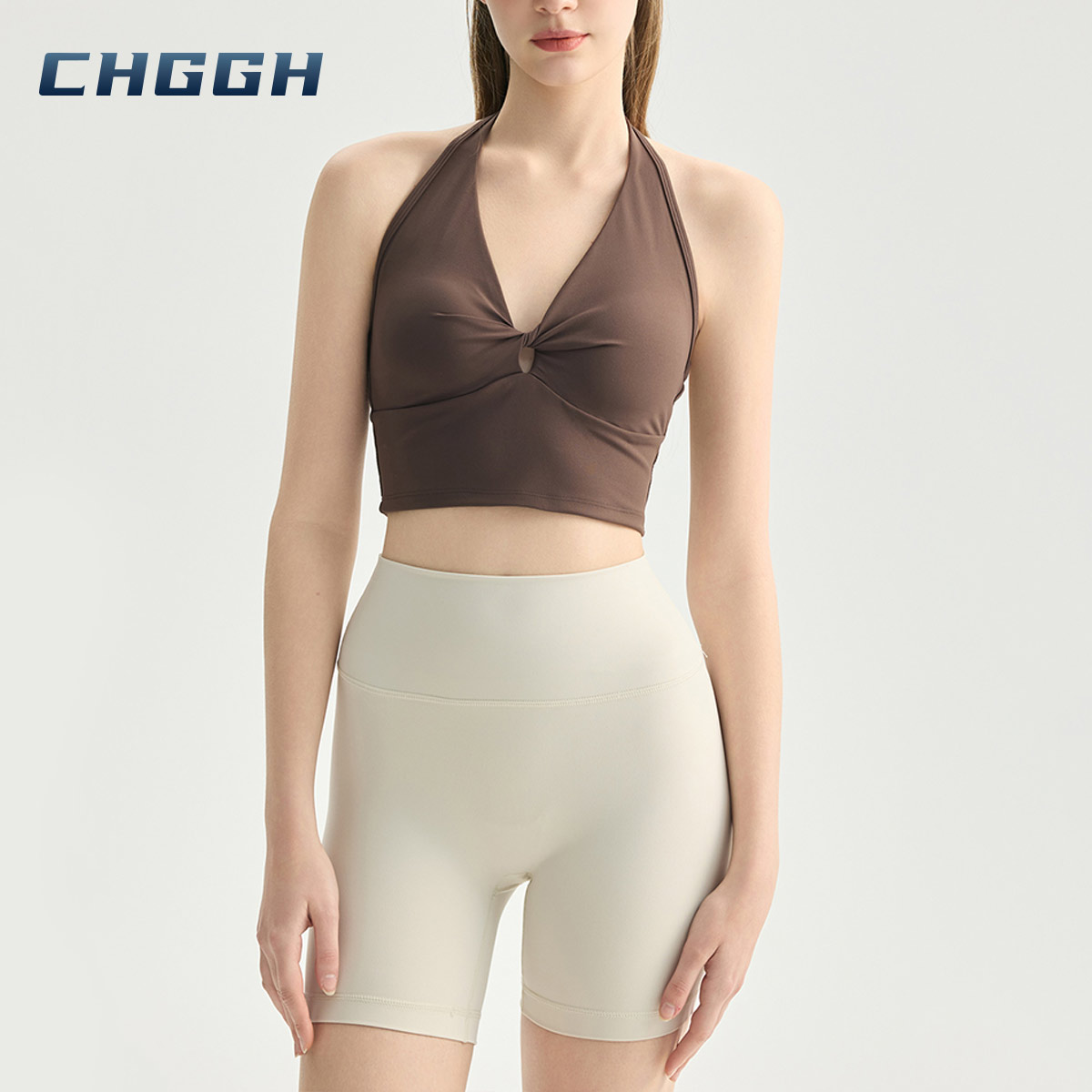 Halter neck sports bra