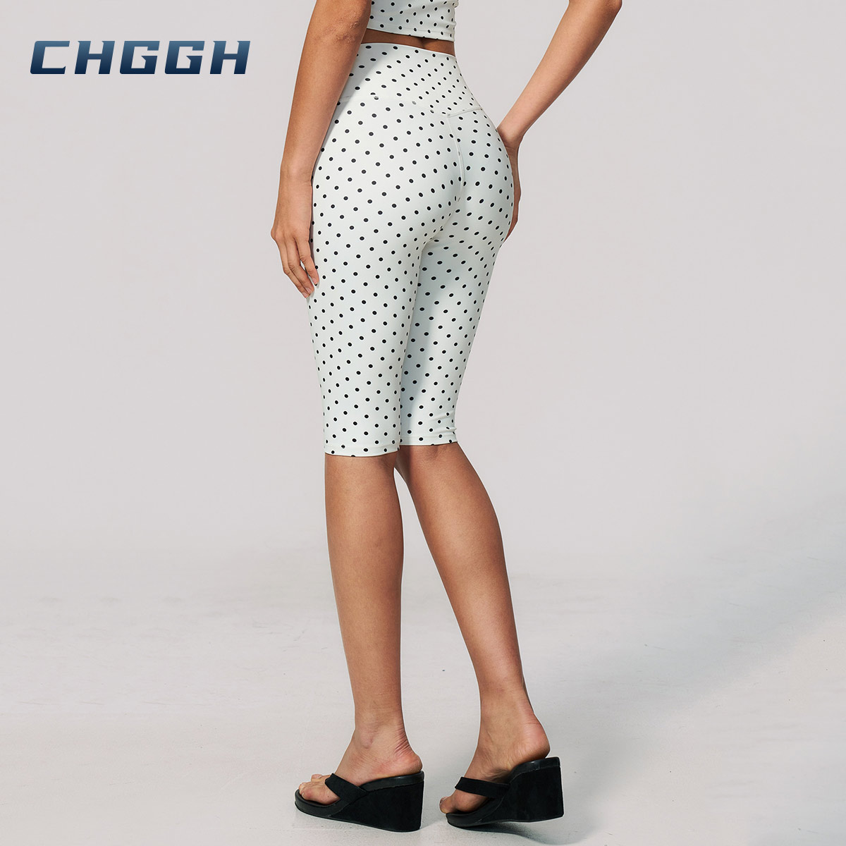 Polka dot biker shorts