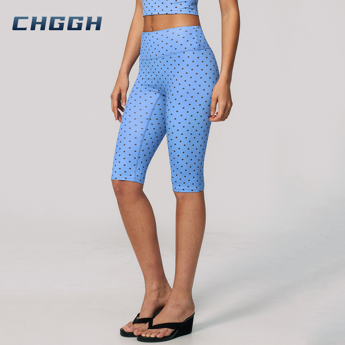 Polka dot biker shorts