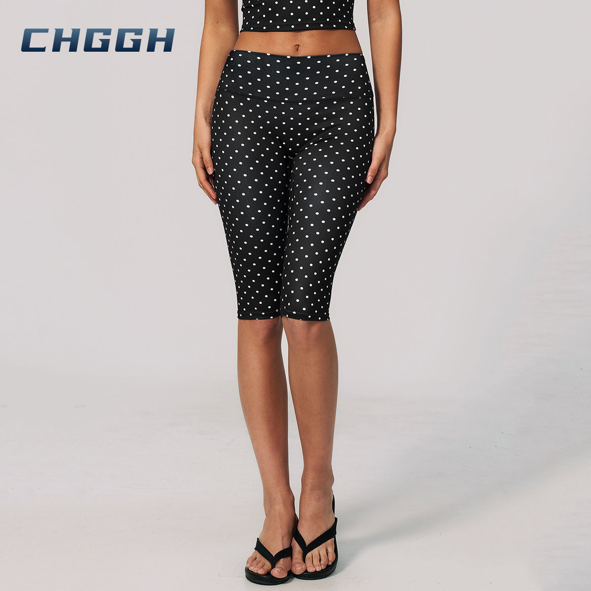Polka dot biker shorts