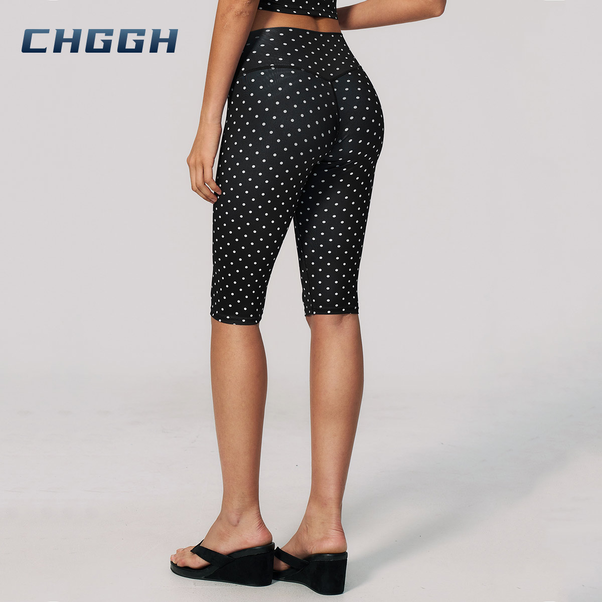 Polka dot biker shorts