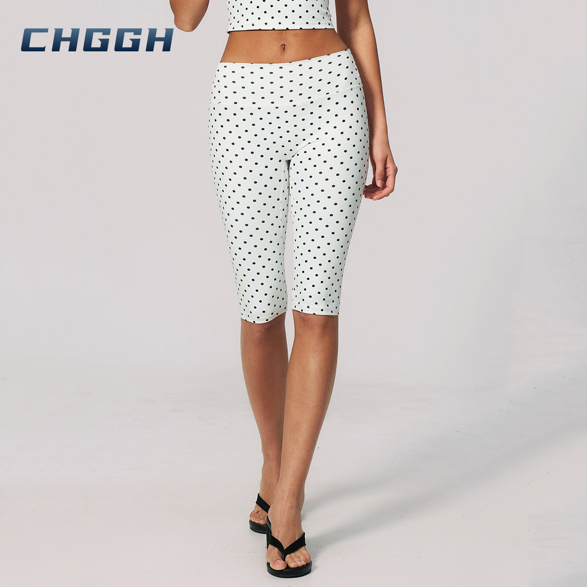 Polka dot biker shorts