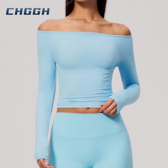 Brushed long-sleeve yoga top