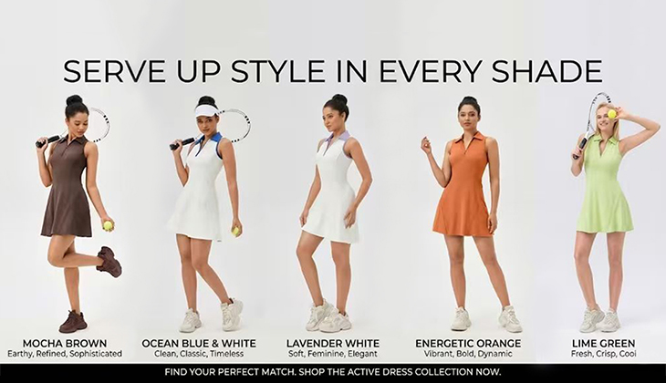  Ace Your Brand's Activewear Line: The Court Elegance Pro Performance Dress
