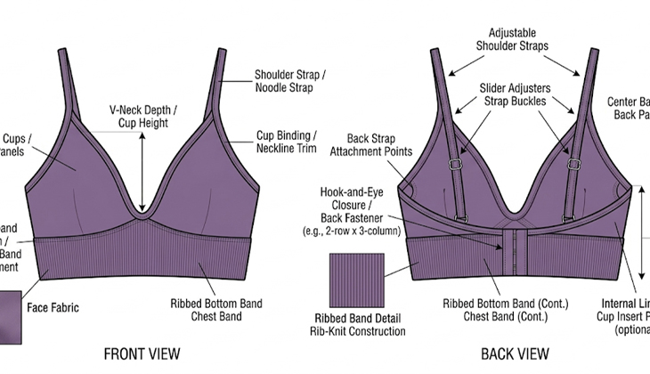 A Professional Guide to Sports Bra Anatomy & Premium Customization