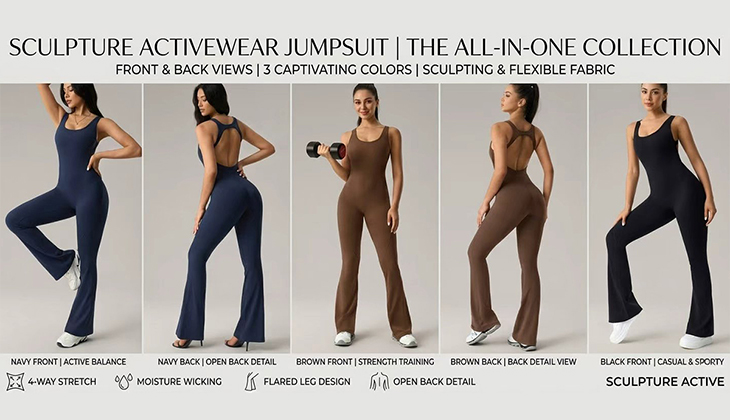 Your Fitness Wardrobe with Our Sculpture Active Jumpsuit
